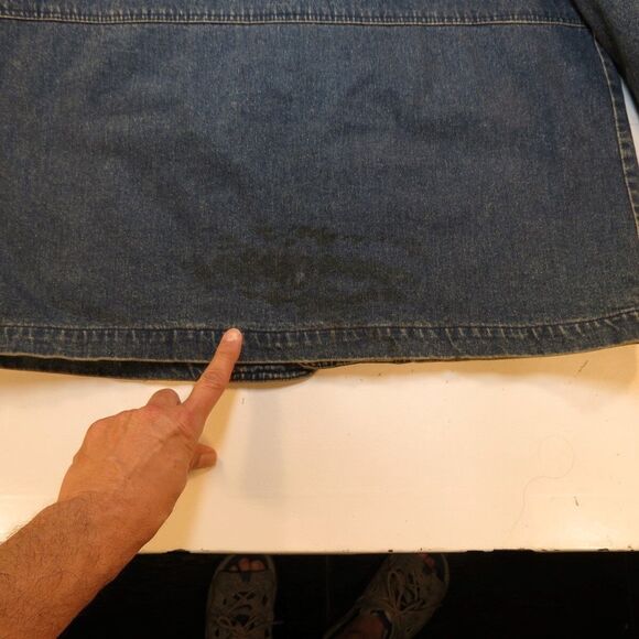 RANCHWEAR WESTERN COWBOY DENIM JEAN JACKET Mens L Blue ADIRONDACK - Picture 7 of 7